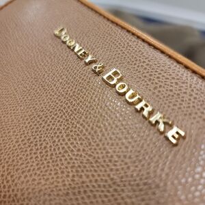 Dooney & Bourke Caramel Pebble Grain Zip Around Wallet